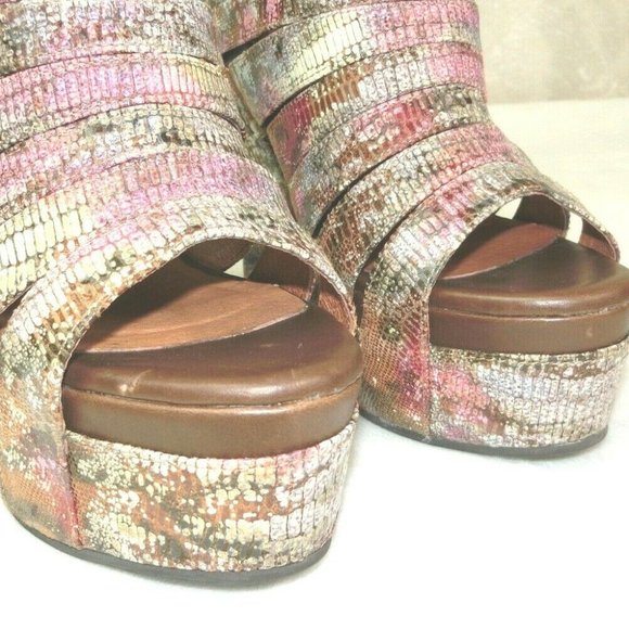Jeffrey Campbell Women Jeffrey Campbell She Man Heels Snake Wedge Strappy